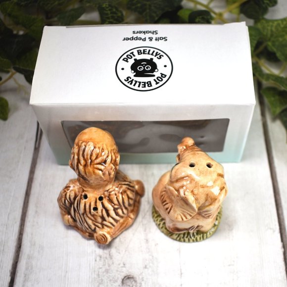 Harmony Ball Pot Bellys Elephant and Orangutan Monkey Salt and Pepper Shakers - Picture 5 of 5